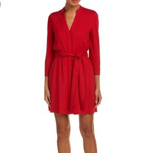 Alice + Olivia Felicia Red Shirtdress